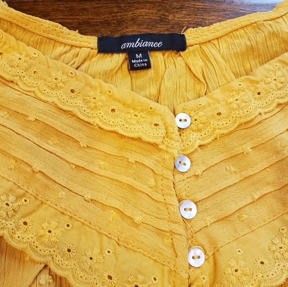 NWOT Ambiance Tank Size M in Mustard - Picture 2 of 7